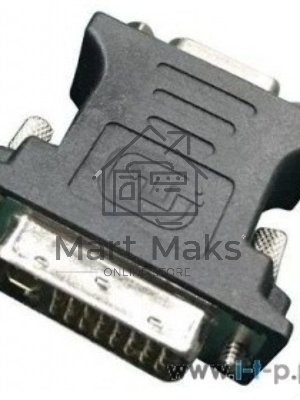 Переходник DVI-VGA Cablexpert A-DVI-VGA-BK, 29M/15F, черный, пакет