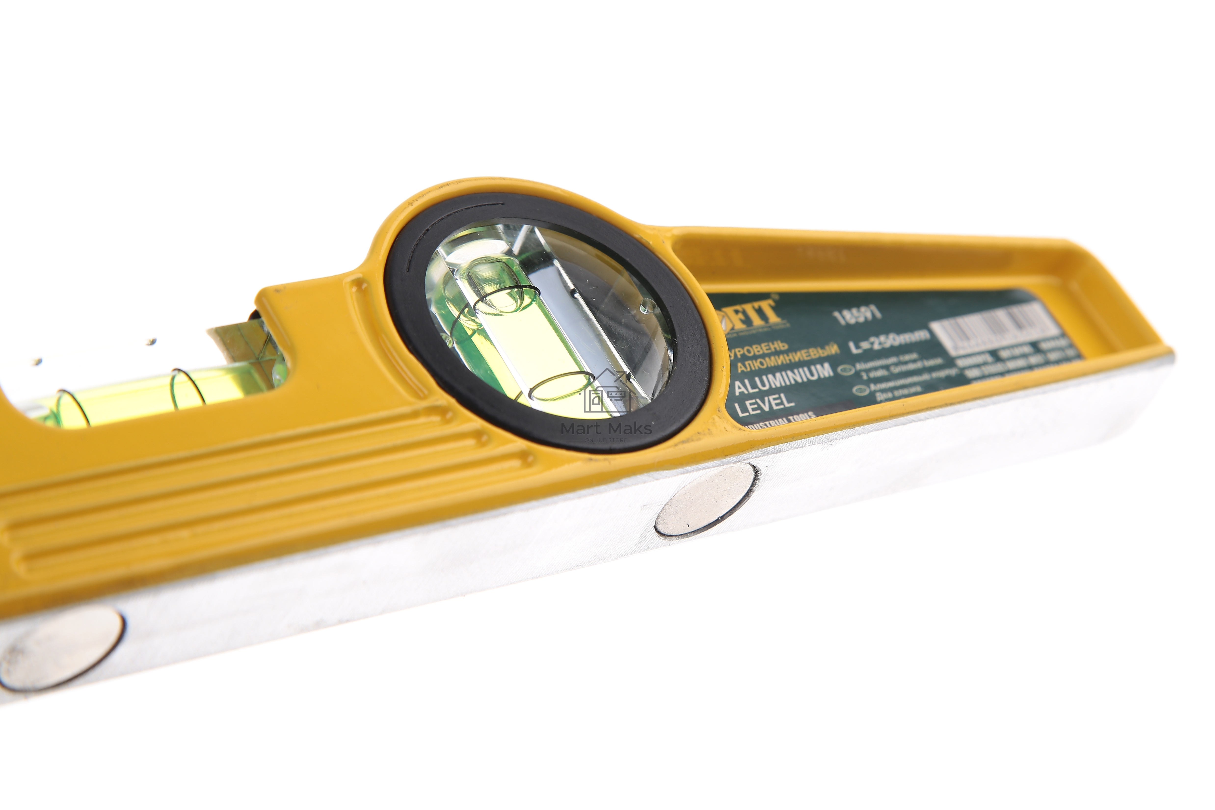 Уровень FIT 18591 ''Хард''мини 250мм, литой, усиленный, противоударный, 2 глазка