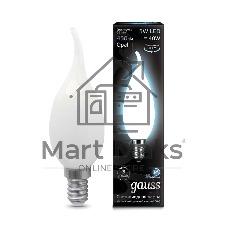 Лампа светодиодная Filament Свеча на ветру E14 5Вт 4100К OPAL GAUSS 104201205