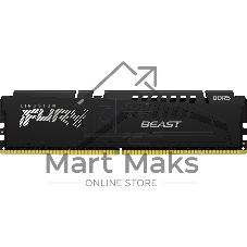 Оперативная память Kingston Fury Beast, DDR5, 8GB (1x8GB), 5600MHz, CL40, DIMM, с радиаторами, черный
