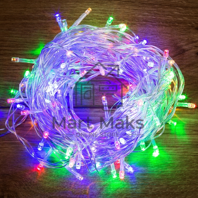 Гирлянда Твинкл-Лайт 20 м, прозрачный ПВХ, 160 LED, цвет мультиколор