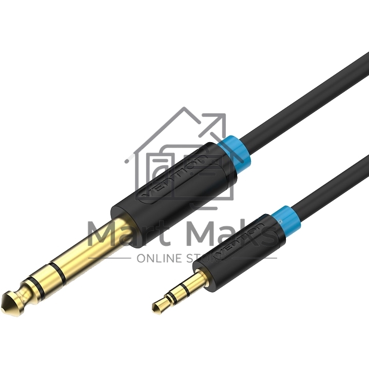 Кабель Vention аудио Jack 6,5 mm M/ 3,5 M - 3 м