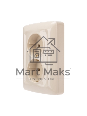 Розетка 2-ая DEA керамика с/з с/у 16А Беж KRANZ (1/10/100)