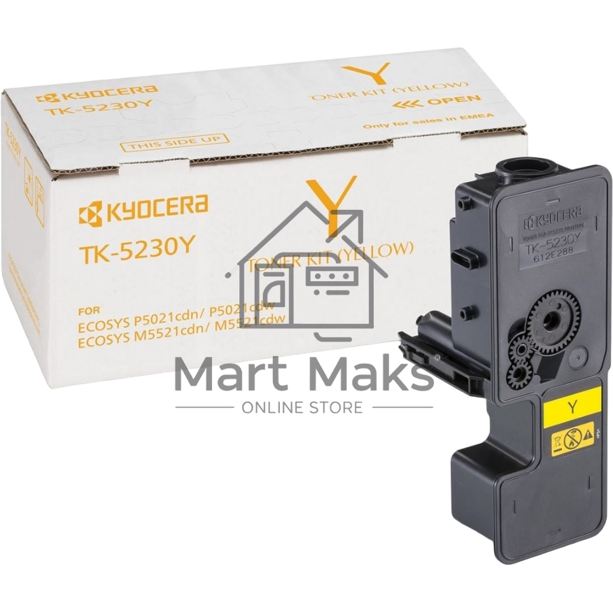Картридж лазерный Kyocera TK-5230Y (1T02R9ANL0) желтый для P5021cdn/cdw, P5026cdn/cdw, M5521cdn/cdw, M5526cdn/cdw 2200 стр.