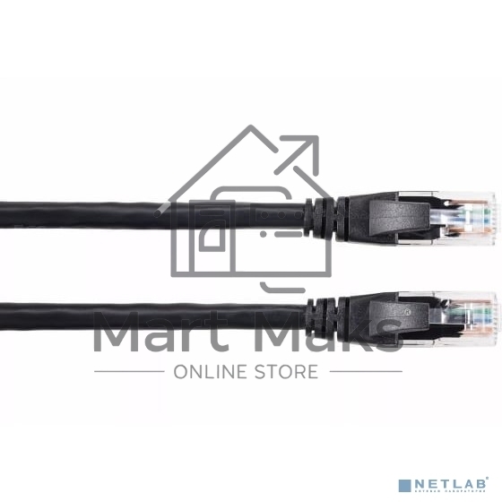 Патч-корд литой AOpen ANP612B-BK-0.5M (7/0.20) UTP кат.6 черный 0,5m