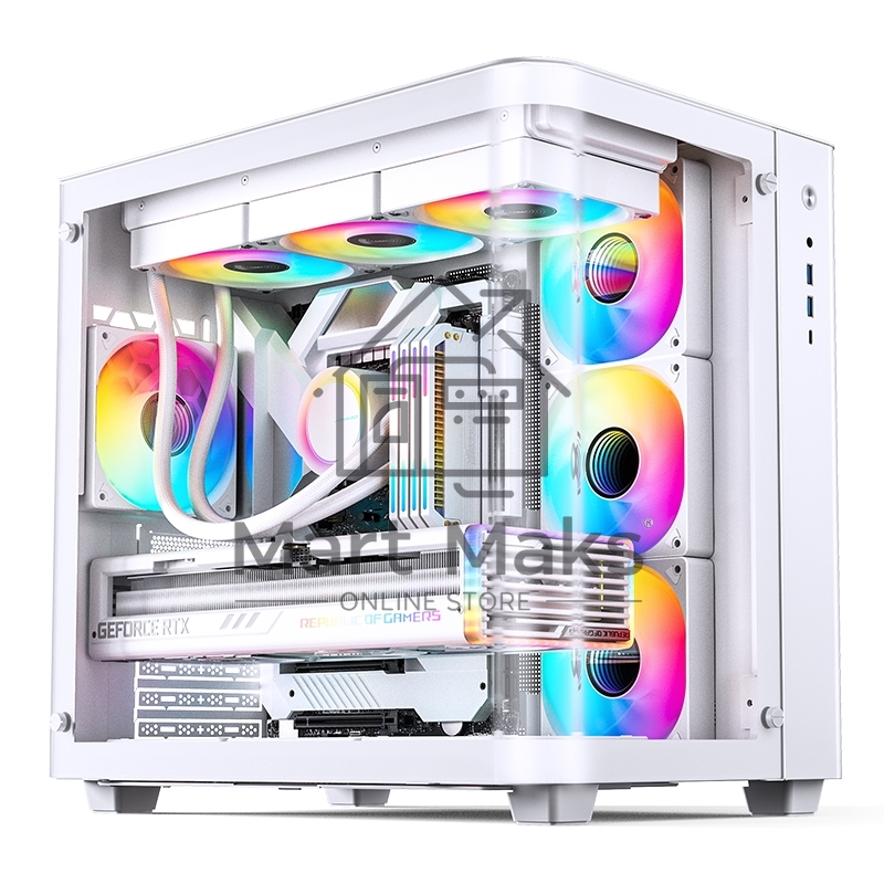 Корпус без блока питания Корпус JONSBO TK-3 White ATX без БП, mini-ITX, micro-ATX, белый