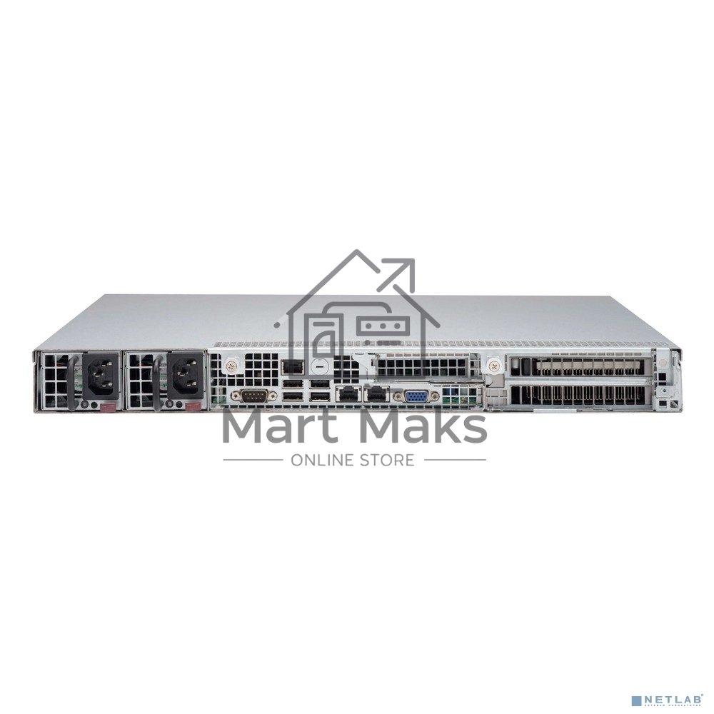 Компьютерный корпус 1U, Support WIO MB, max MB size 12.3