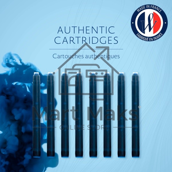 Картридж Waterman Standard (CWS0110910) Mysterious Blue чернила, для ручек перьевых (8шт)