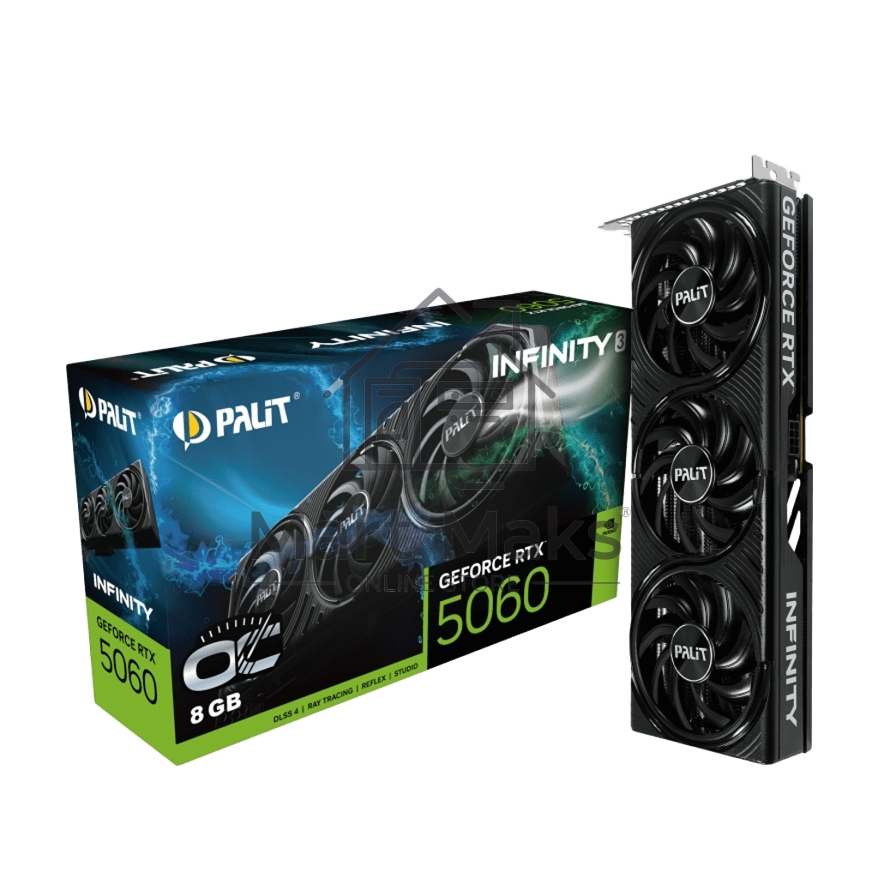 Видеокарта Palit PA-RTX5060 INFINITY 3 OC 8GB RTX5060 8Gb 128bit GDDR7 2280/28000 HDMIx1 DPx3 HDCP Ret