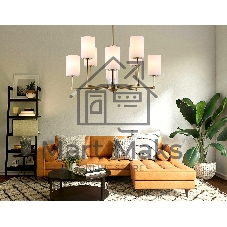 Люстра Ambrella light LH56217/8 BS/FR латунь/белый матовый E27/8 max 60W D700*600