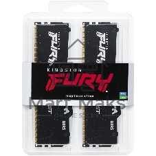 Оперативная память Kingston Fury Beast, DDR5, 32Gb (2x16GB), 5600MHz, CL36, DIMM, с радиаторами, RGB, черный