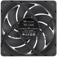 Вентилятор для корпуса Thermaltake Toughfan 14 Pro черный (2 шт.), 140 мм, 500-2000 об/мин, 31.6 дБ, 4 pin PWM, без подсветки