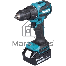 Дрель-шуруповерт Makita DHP490F003, 18 В, 3 Ач, 50 Нм, бесщеточный, ударный