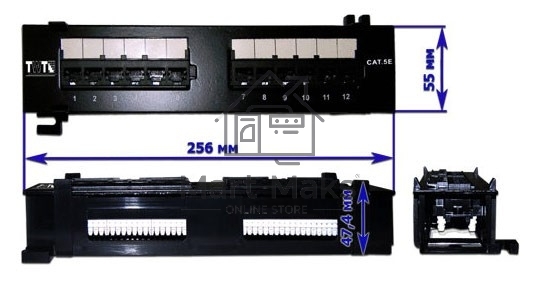 Патч-панель Lanmaster TWT-PP12UTP-H 19