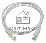 Патч-корд TWT UTP кат.5e, с заливными колпачками, 5.0 м, белый