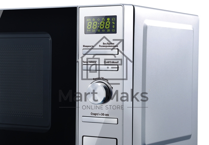 Микроволновая печь Centek CT-1586 серебристый, 20 л, 700 Вт, поворотный механизм/кнопки