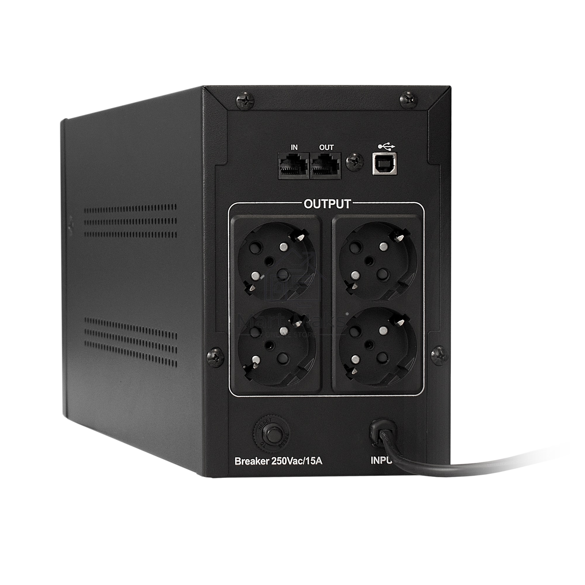 Источник бесперебойного питания ExeGate EP212519RUS SpecialPro Smart LLB-1000.LCD.AVR.4SH.RJ.USB <1000VA, Black, 4 евророзетки, USB>