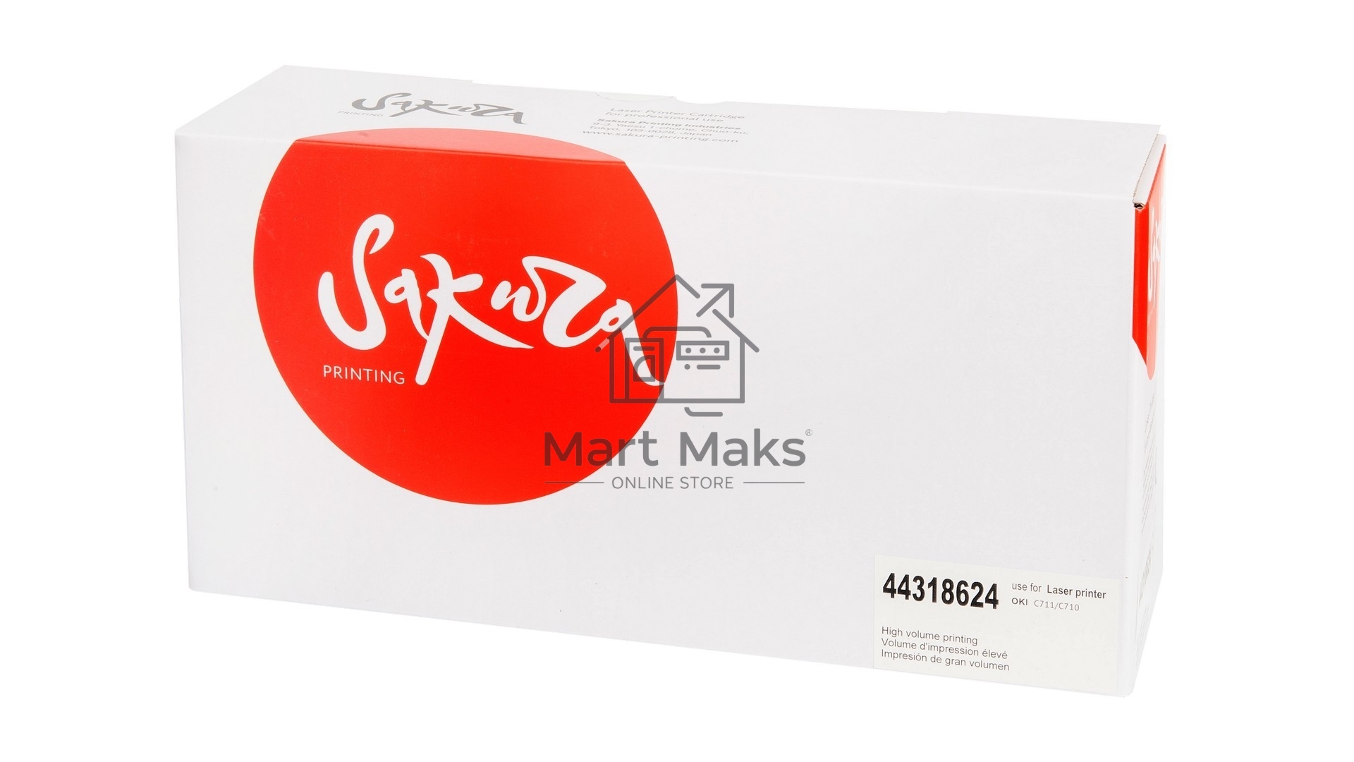 Картридж Sakura 44318624 для OKI C710, C711, черный, 11000 к.