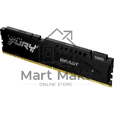 Оперативная память Kingston Fury Beast, DDR5, 8GB (1x8GB), 5600MHz, CL40, DIMM, с радиаторами, черный