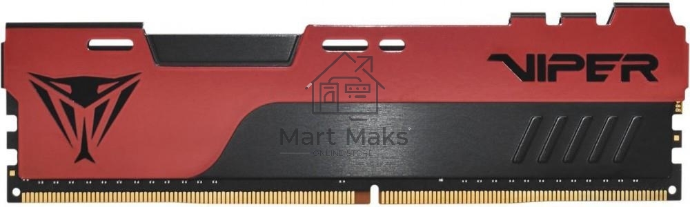 Оперативная память Patriot Viper Elite II, DDR4, 32GB (2x16 GB), 3200 MHz, CL18, DIMM, радиатор, красный, черный