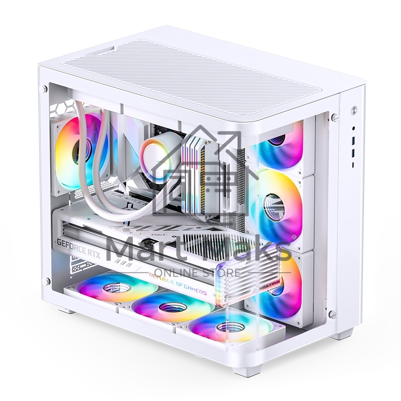 Корпус без блока питания Корпус JONSBO TK-3 White ATX без БП, mini-ITX, micro-ATX, белый