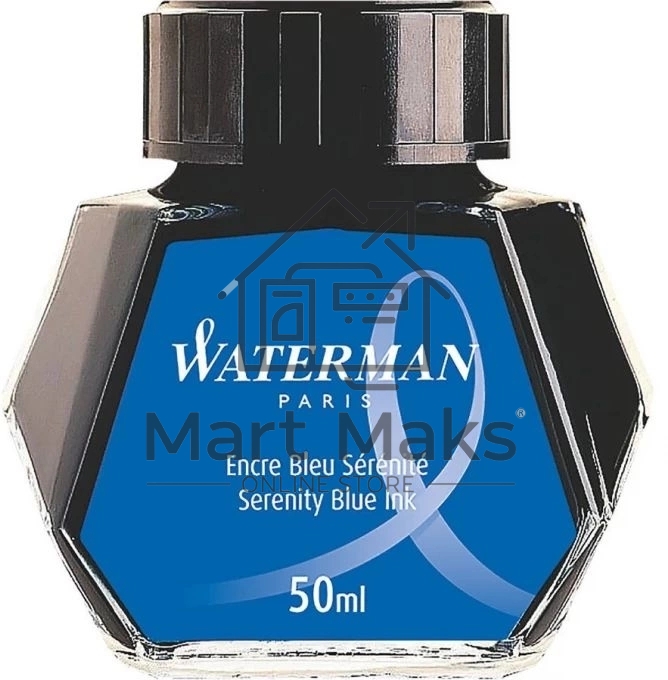 Флакон с чернилами Waterman (CWS0110720) Serenity Blue чернила, 50мл для ручек перьевых