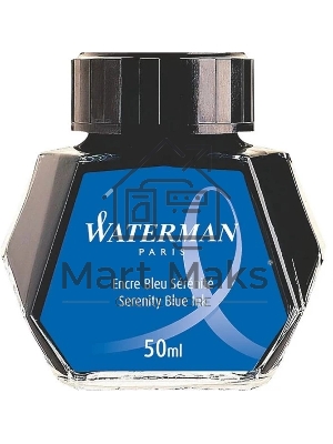 Флакон с чернилами Waterman (CWS0110720) Serenity Blue чернила, 50мл для ручек перьевых