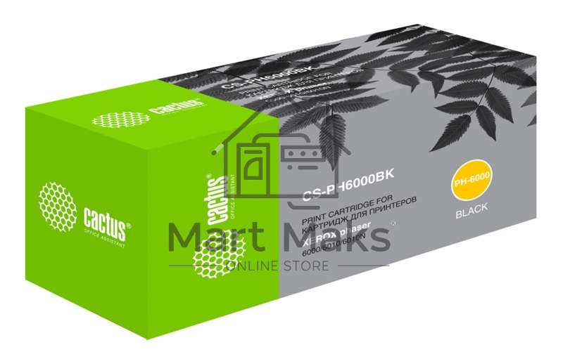 Картридж лазерный Cactus CS-PH6000BK (106R01634) черный (2000 стр.) для Xerox 6000/6010
