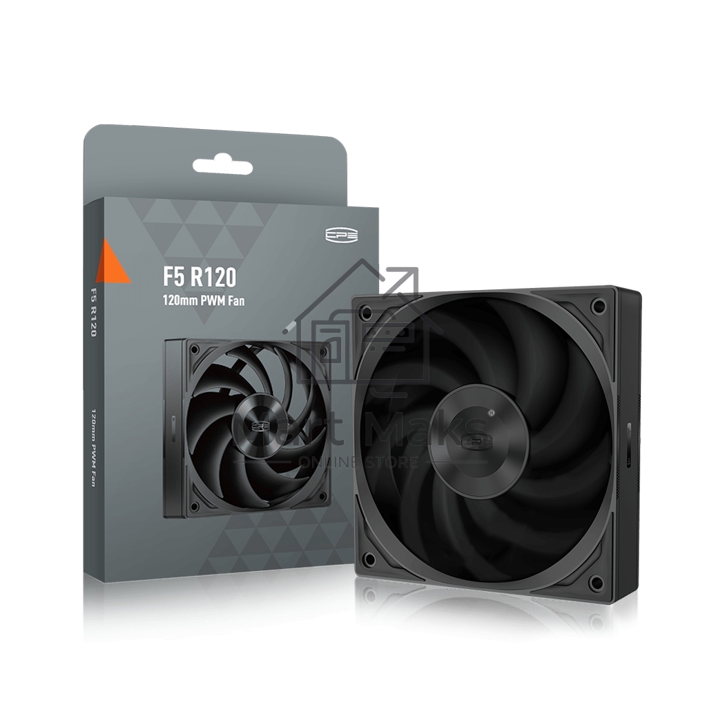 Кулер для ПК PCCooler F5R120 BK 3IN1 черный (120x120x25mm, 4-pin PWM, 46CFM, 26.88dBA, 1800RPM, 3pcs)