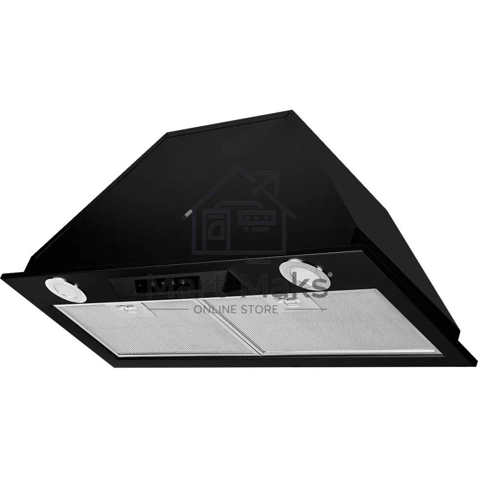 Вытяжка встраиваемая Kuppersberg INLINEA 72 Black, ширина 72 см, отвод/рециркуляция, 850 м3/час, электронное сенсорное управление, таймер, пульт ДУ, 3 скорости, светодиодное освещение 2х3,5 Вт, металлический жироулавливающий фильтр, угольный фильтр С6С (о