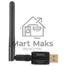 Адаптер USB Buro Bluetooth 5.0+EDR class 1 100м черный