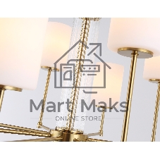 Люстра Ambrella light LH56217/8 BS/FR латунь/белый матовый E27/8 max 60W D700*600