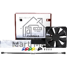 Вентилятор корпусной Noctua NF-F12 PWM chromax черный, 120 мм, 300-1500 об/мин, 22.4 дБ, 4 pin PWM, без подсветки
