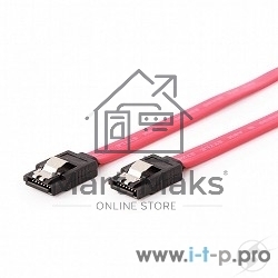 Кабель интерфейсный SATAIII Cablexpert CC-SATAM-DATA-XL, 100см, 7pin/7pin, защелка, пакет