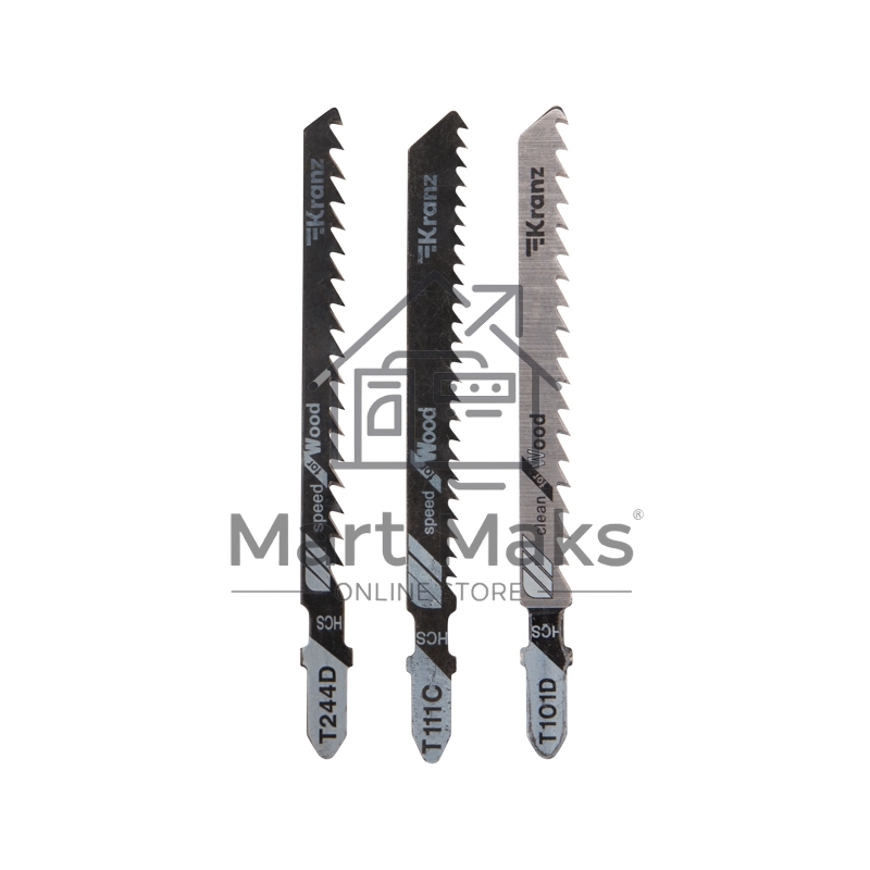 Набор полотен для электролобзика KRANZ № 4 T101D/T111C/T244D (3 шт./уп.) 