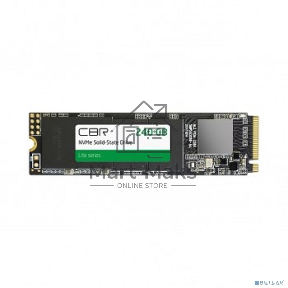 Накопитель SSD CBR, M.2 2280, 240Gb, PCIe 3.0 x4, NVMe, R/W 2000/1300