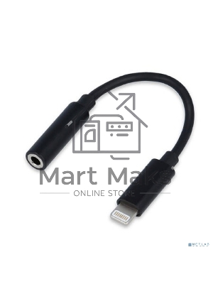 Переходник USB Cablexpert CCA-LM3.5F-01, Lightning/Jack3.5F, черный
