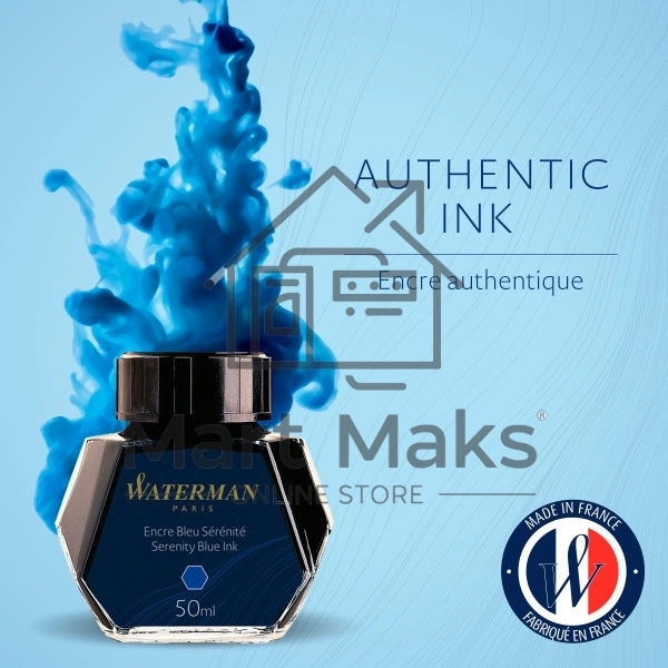 Флакон с чернилами Waterman (CWS0110720) Serenity Blue чернила, 50мл для ручек перьевых