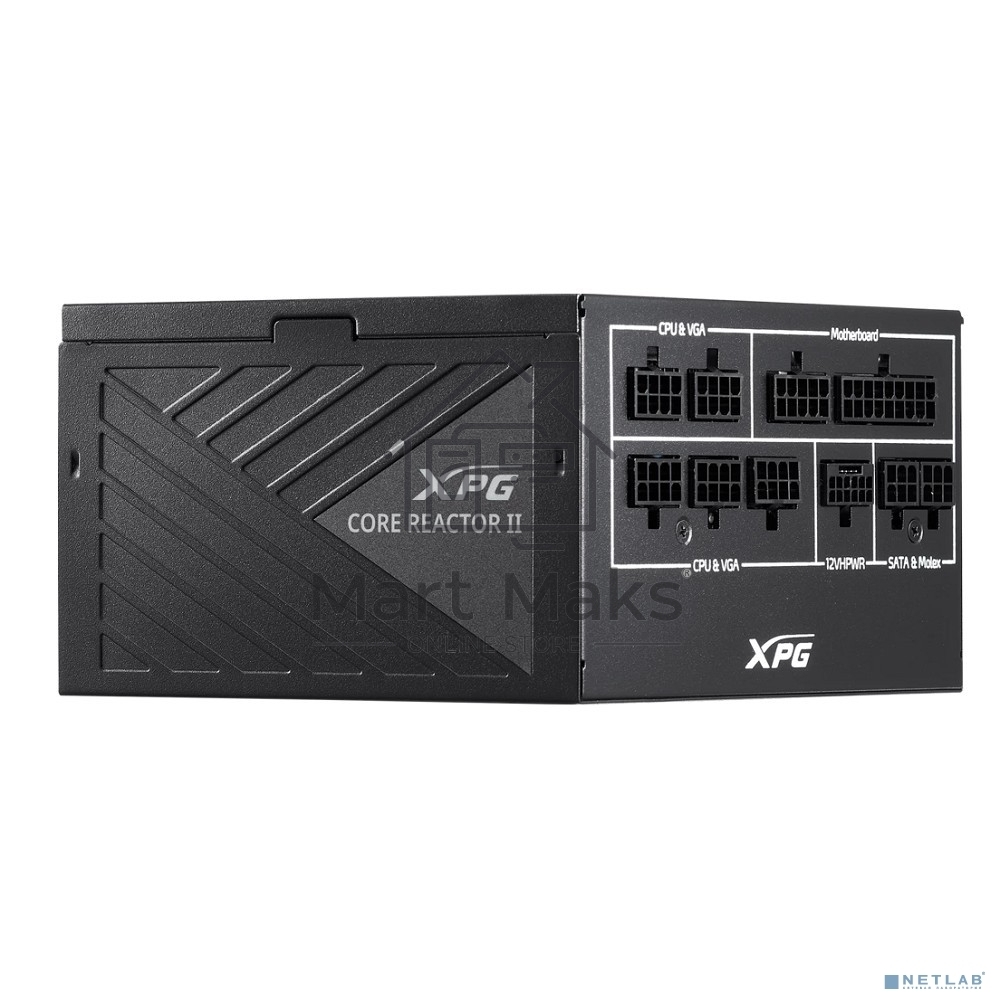 Блок питания ADATA XPG CORE REACTOR II 1200 (COREREACTORII1200G-BKCEU), 1200Вт, 80 PLUS Gold, 135мм, модульный, черный