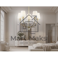 Люстра Ambrella light LH75351/5 SB/WH бронза/белый E14*5 max 40W D630*780