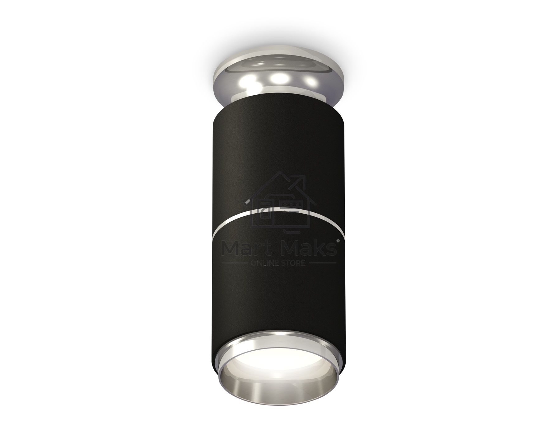 Светильник Ambrella Light XS6302221 SBK/PSL черный песок/серебро полированное MR16 GU5.3 (N6903, C6302, A2060, N6122)