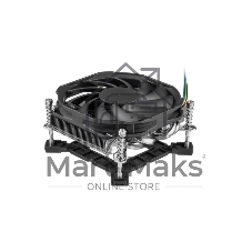 Кулер для процессора Foxline DB32i (125W, 4-pin PWM, 32mm, Al/Cu, 4x6mm, 1x90mm, 41.46CFM, 33dBA, 3400RPM, S: 1851/1700/1200/115X, Black)