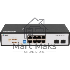 Коммутатор SNR SNR-S2300G-8TM-POE (L2) 8x1Гбит/с 2SFP 8PoE 130W управляемый