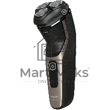 Бритва электрическая роторная Philips S3242/12 питан.:аккум. черный/серебристый