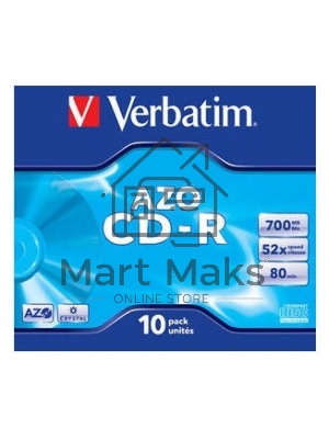Диск CD-R Verbatim 700Mb 52x Jewel case (10шт) (43327)
