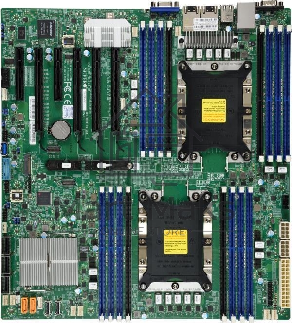 Материнская плата Supermicro MBD-X11DPI-N-B, LGA 3647, Intel C621, 16xDDR4, 14xSATA, 1xM.2, 6xPCI-E 3.0 (x16, x8), 2x 1Gb LAN, 1xVGA, 4xUSB-A 2.0, 3xUSB-A 3.2 Gen 1, 2xCOM, E-ATX, Bulk