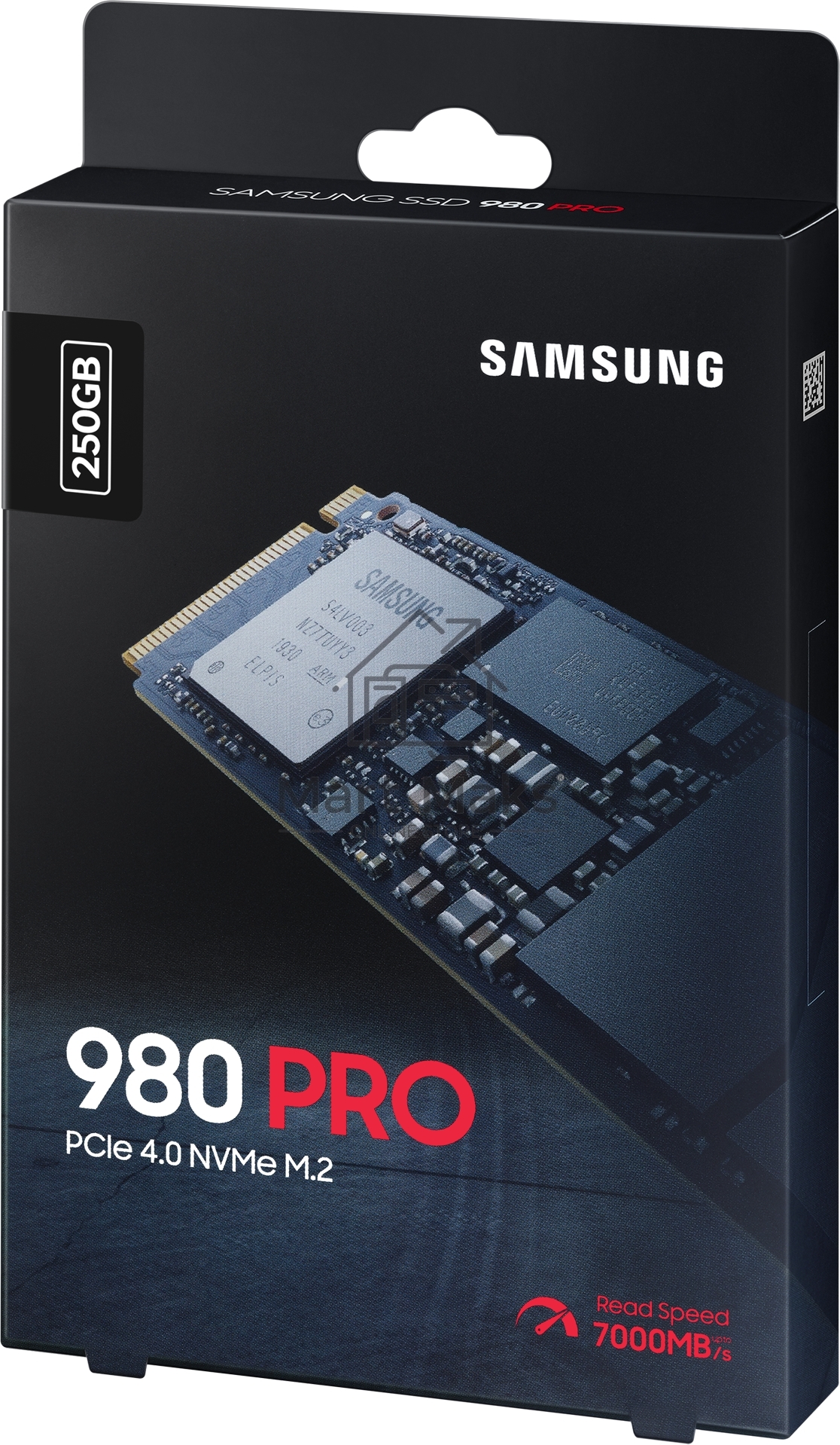 Накопитель SSD Samsung 980 PRO, 250GB, PCIe 4.0 x4, M.2 2280, NVMe, R/W 6400/2700