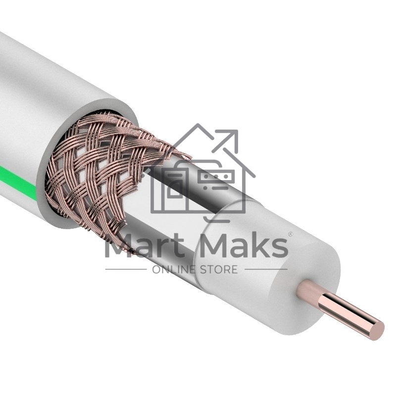 Кабель коаксиальный PROconnect SAT 703 B, Cu/Al/Cu, 64%, 75 Ом, бухта 100 м, белый