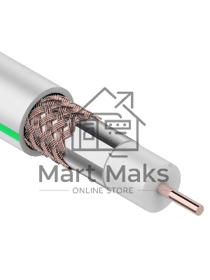 Кабель коаксиальный PROconnect SAT 703 B, Cu/Al/Cu, 64%, 75 Ом, бухта 100 м, белый