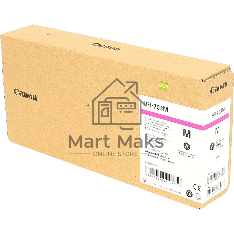 Картридж струйный Canon PFI-703M (2965B001) пурпурный (700 мл) для Canon iPF810, iPF815, iPF820, iPF825